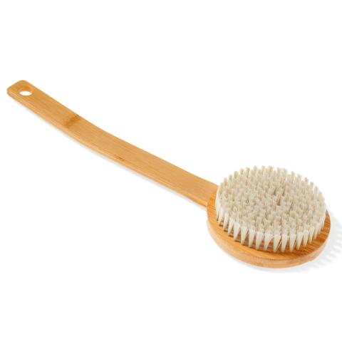 Kolo Bath Brush Bambu 2 Sauna Bath Brush with Handle, Natural Bamboo