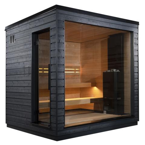 SaunaLife Model G6 left Pre-Assembled Outdoor Home Sauna
