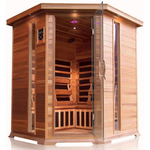 Sunray | Bristol Bay 4-Person Indoor Infrared Corner Sauna