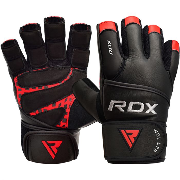 Weight Lifting Leather Gym Gloves