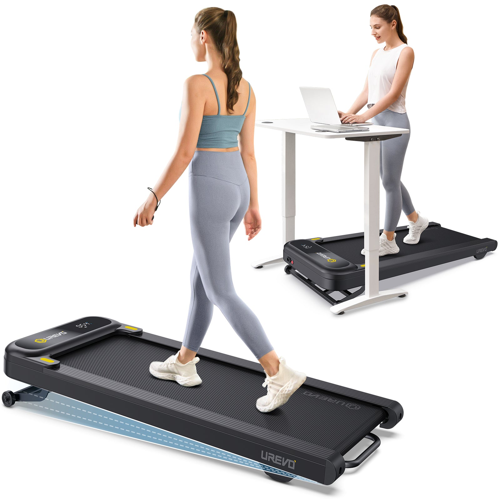 UREVO Walking Spacewalk 3S Treadmill Black — My Home Gym