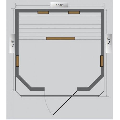 Sunray | Heathrow 2-Person Indoor Infrared Sauna