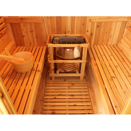 Aurora 2-4 Person Traditional Barrel Sauna