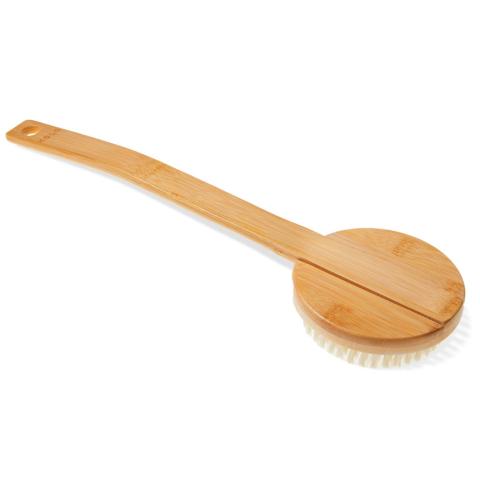 Kolo Bath Brush Bambu 2 Sauna Bath Brush with Handle, Natural Bamboo