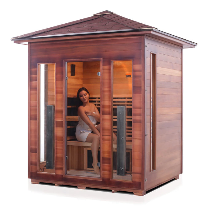 Enlighten Rustic 4 - 4 Person Full Spectrum Infrared Sauna