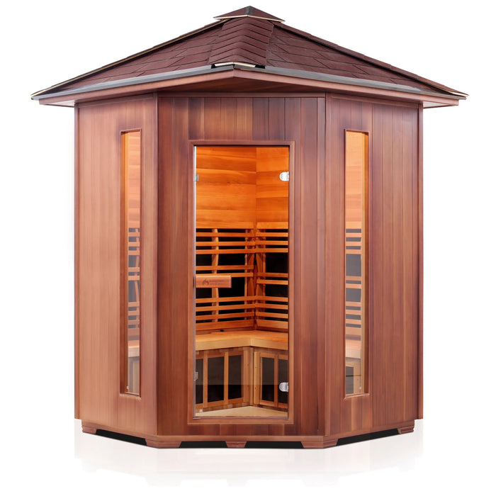 Enlighten Rustic 4C - 4 Person Full Spectrum Infrared Sauna