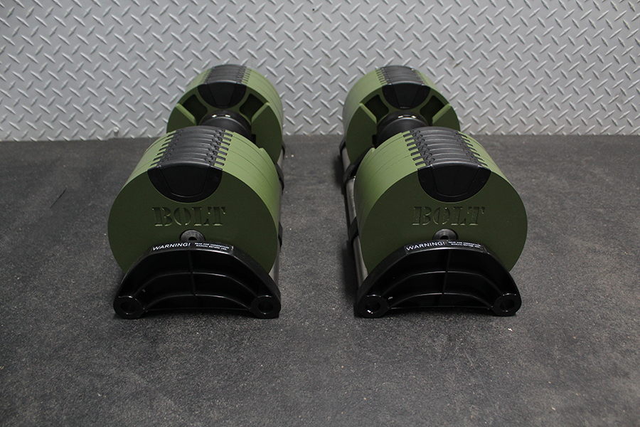 Nuobell Adjustable Dumbbell 5-50 Lb Green (Pair)