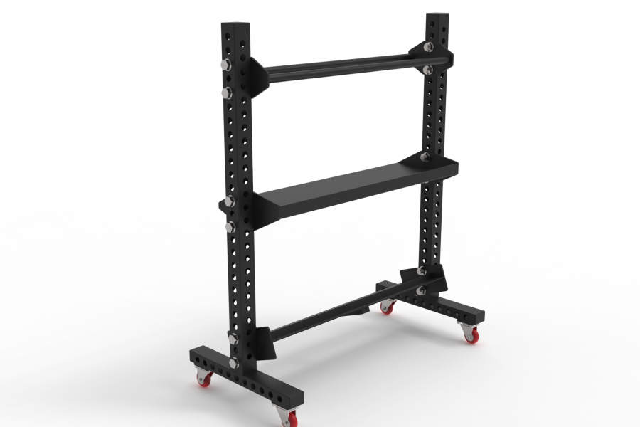 Storm Series 43 Inch Double Bar Shelf For Modular Storage And Rack Attachment