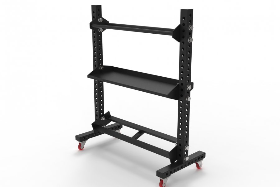 Storm Series 43 Inch Double Bar Shelf For Modular Storage And Rack Attachment