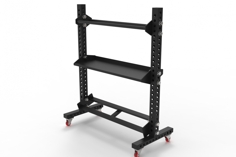 Lightning Series 43 Inch Double Bar Shelf For Modular Storage And Rack Attachment