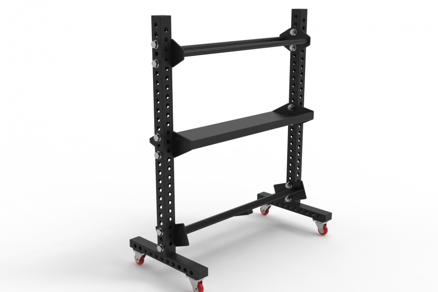 Lightning Series 43 Inch Double Bar Shelf For Modular Storage And Rack Attachment