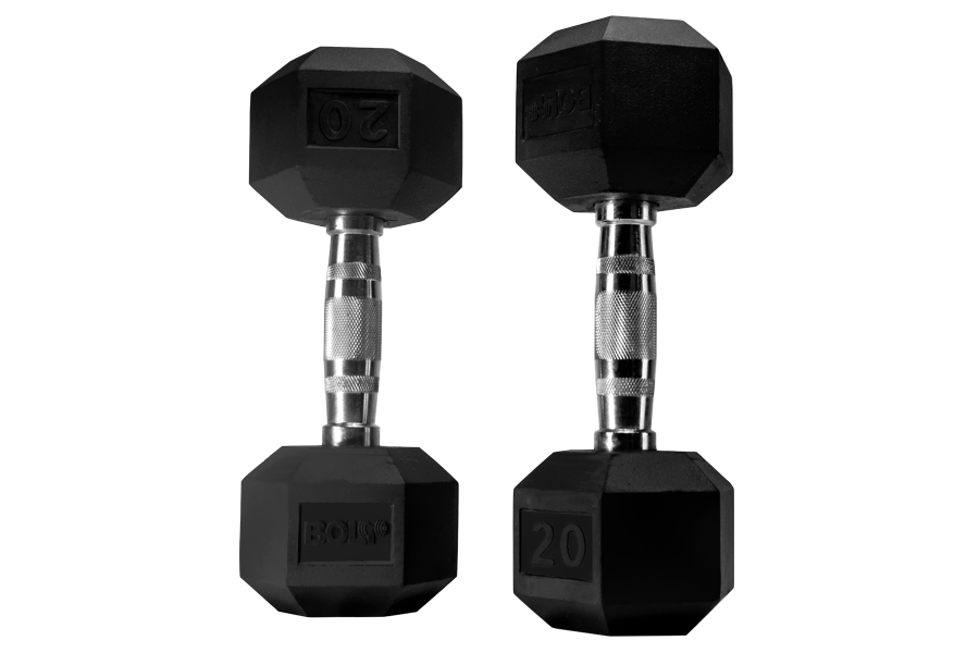 Rubber Hex Dumbbell (pair And Sets)