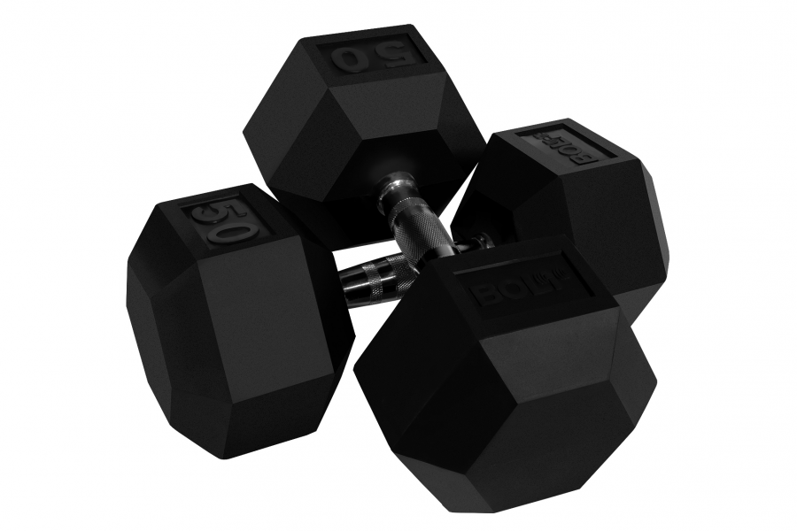 Rubber Hex Dumbbell (pair And Sets)