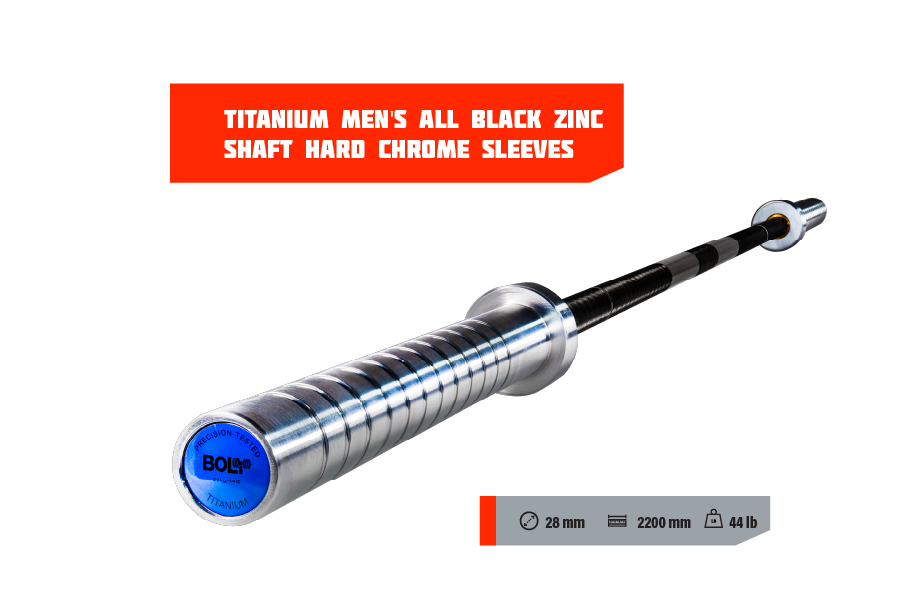 Titanium Men's All Black Zinc Shaft Hard Chrome Sleeves