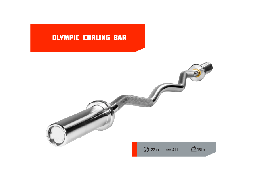 Rocket 250 Lb Capacity Chrome Curling Bar