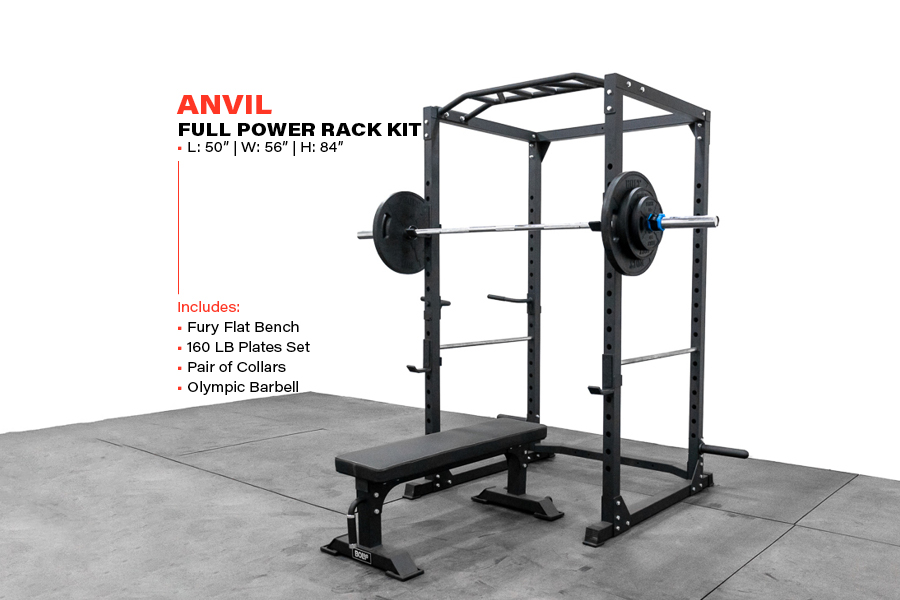 #2 Tempest Series Anvil Full Power Rack Home Gym Package