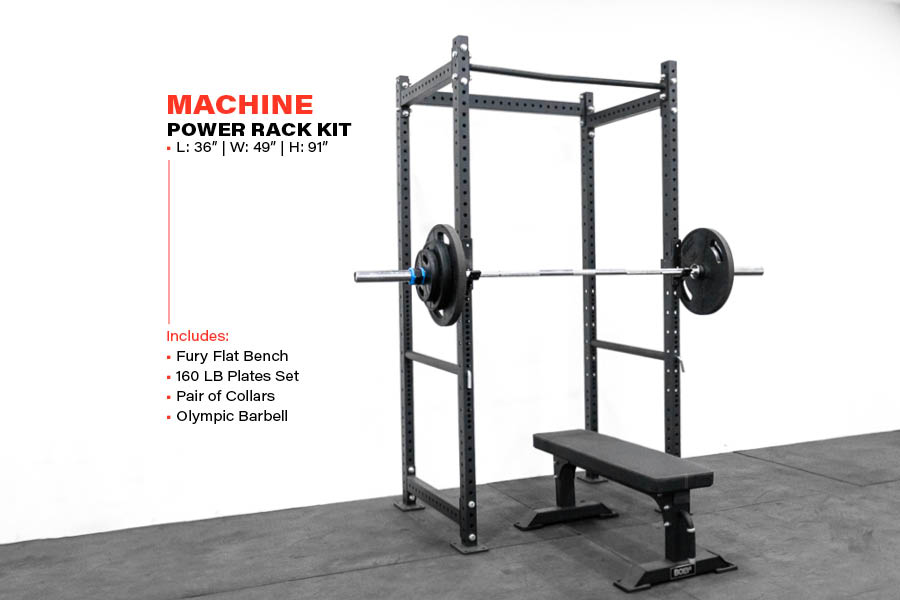 #8 Lightning Series Machine Power Rack Home Gym Package