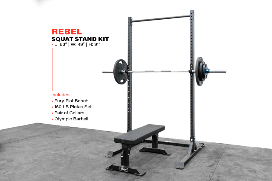 #5 Lightning Series Rebel Squat Stand Home Gym Package