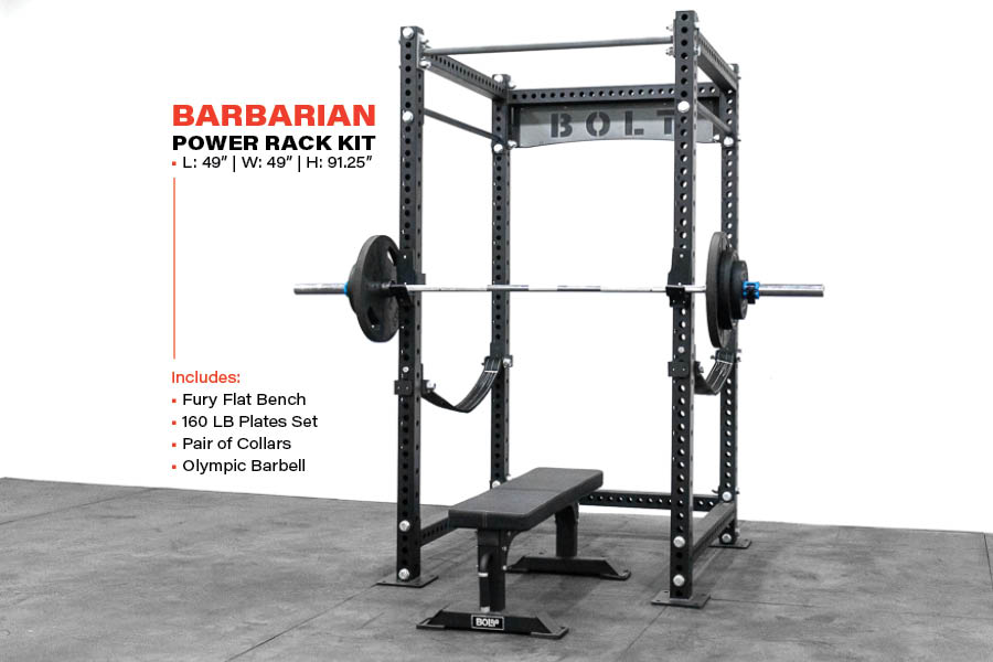 #17 Storm Series Barbarian Power Rack Home Gym Package