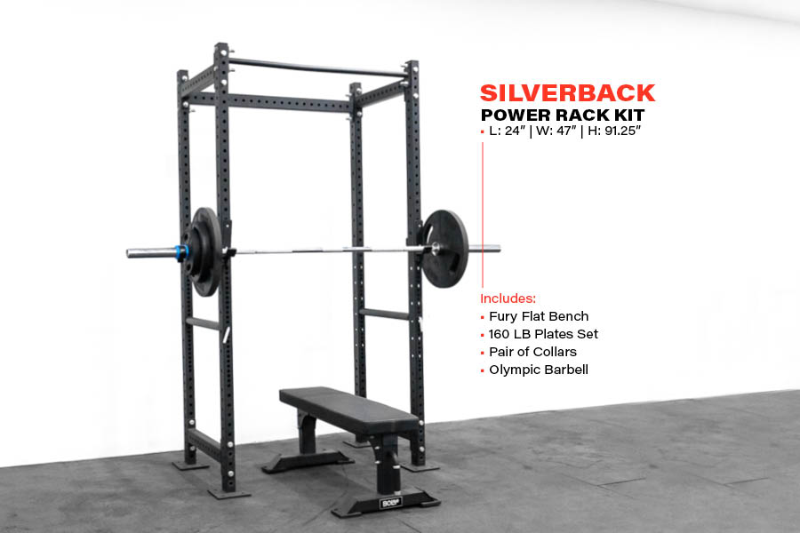 #7 Lightning Series Silverback Power Rack Home Gym Package