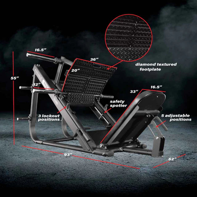 Zeus Hack Squat Linear Leg Press