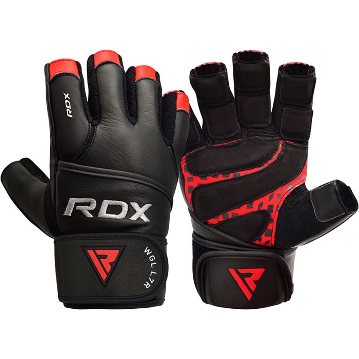 Weight Lifting Leather Gym Gloves
