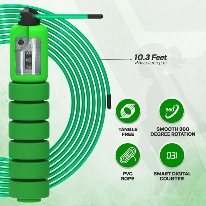 Kids 10.3Ft Adjustable Jump Rope w/ Counter — My Home Gym