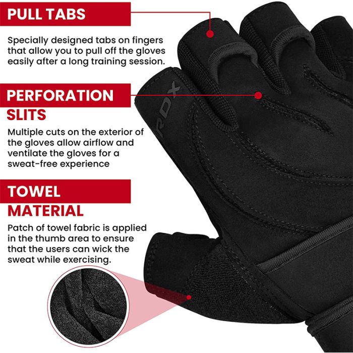 Open Finger Weightlifting Gym Gloves L4